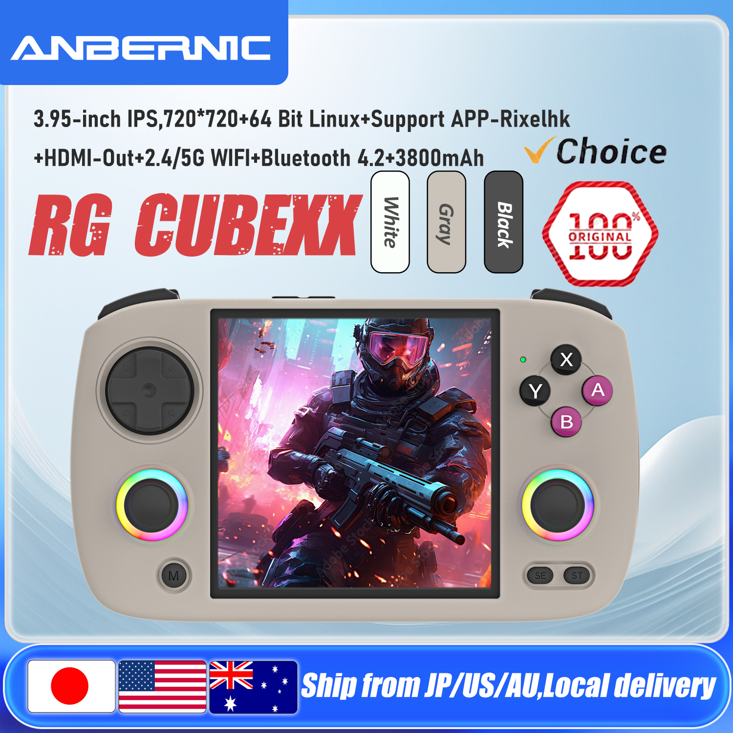Retro Gaming App - ANBERNIC RG CubeXX Handheld Game Console