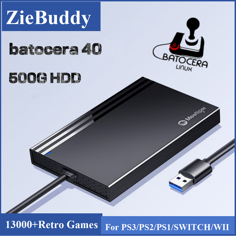 Retro Gaming App - ZieBuddy Batocera 40 Linux 500G HDD