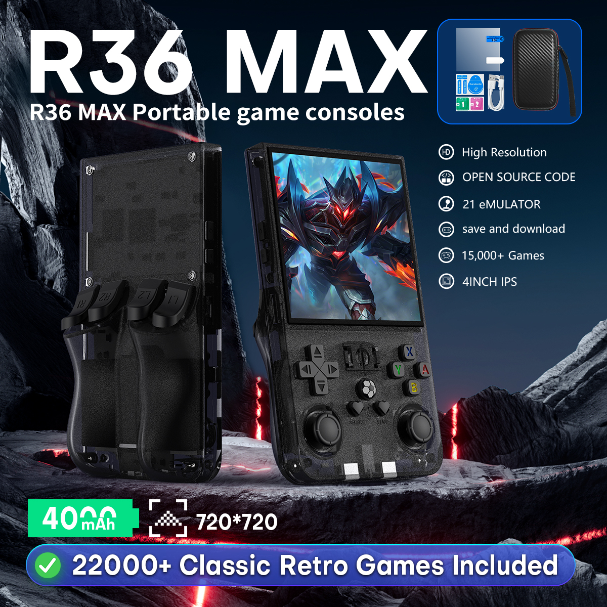 Retro Gaming App - Open Source R36MAX Portable Video Game