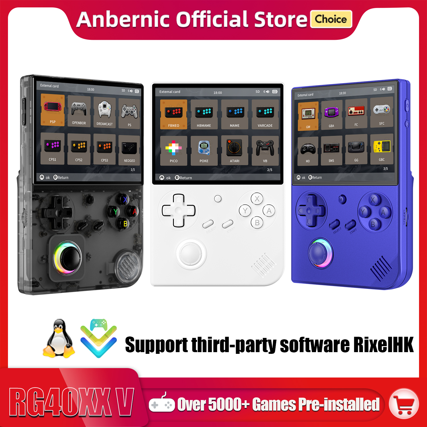 Retro Gaming App - Anbernic RG 40XXV 64 Bit Linux