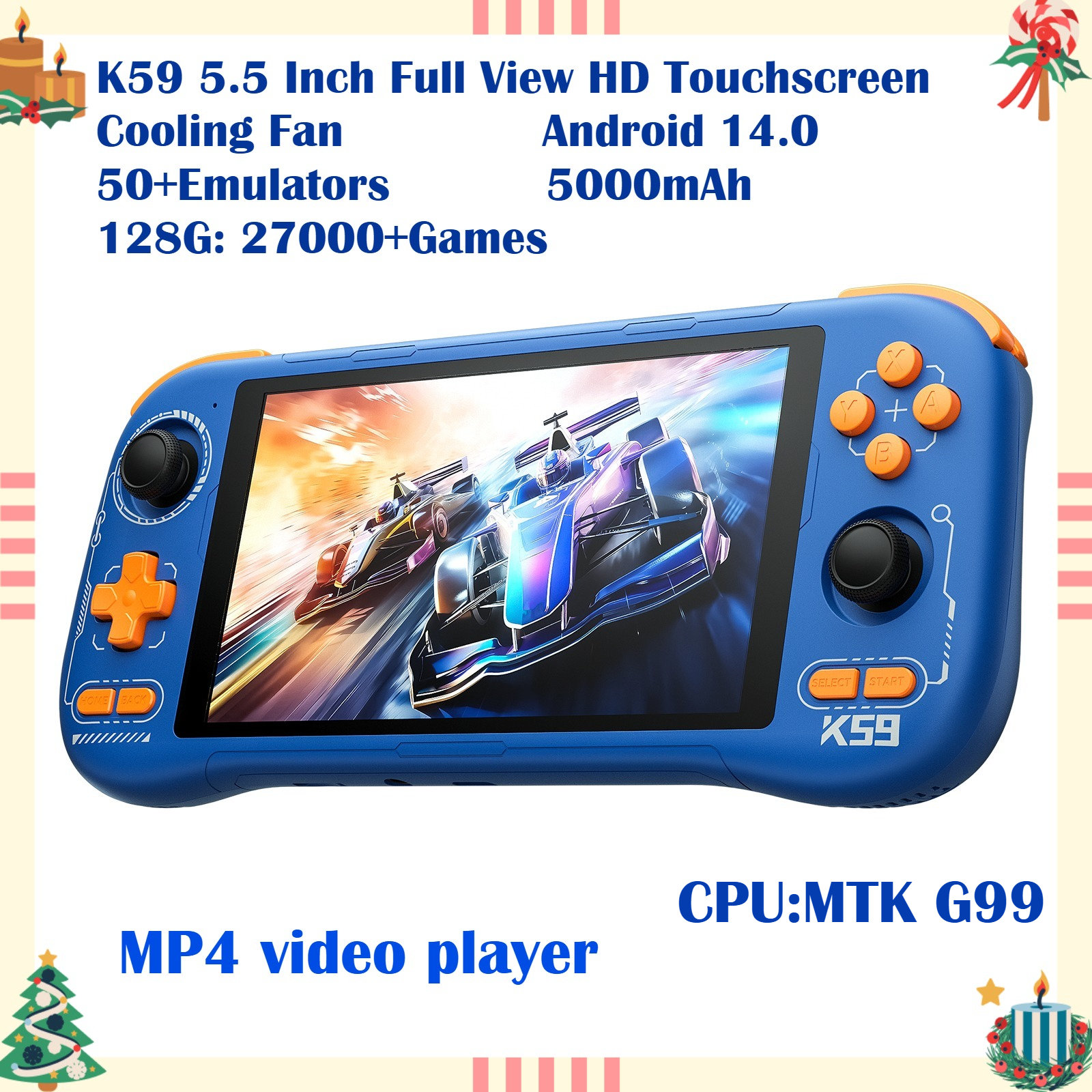 K59 Pro Android 14 Handheld Ga - Retro Gaming App reseña y precio