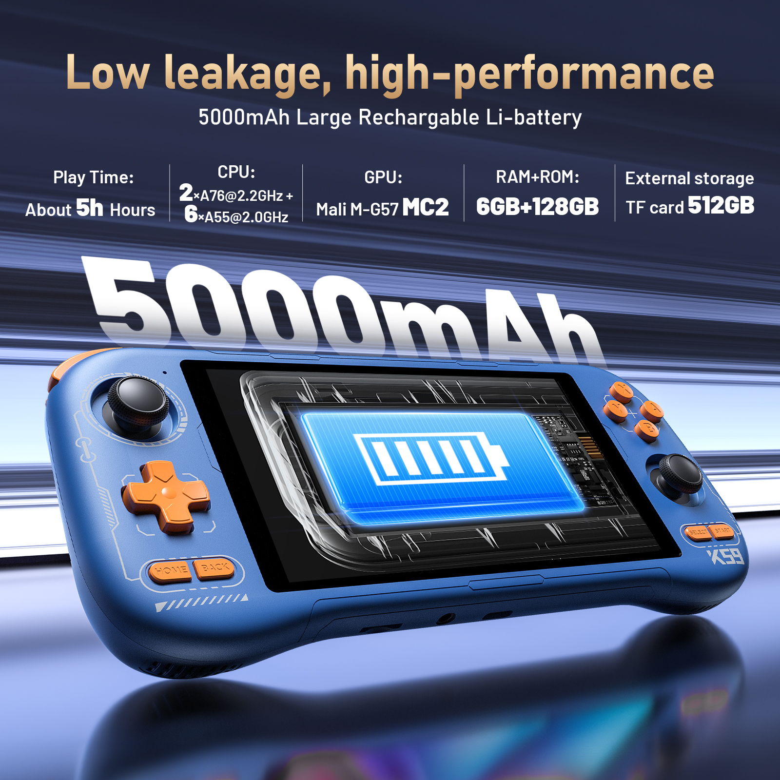 K59 Pro Android 14 Handheld Ga - Retro Gaming App reseña y precio