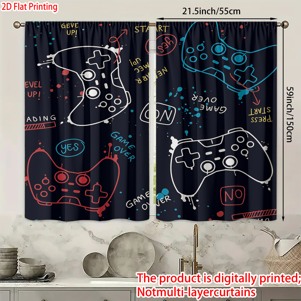 Funny Gaming Curtains Video Ga - Retro Gaming Youtube reseña y precio