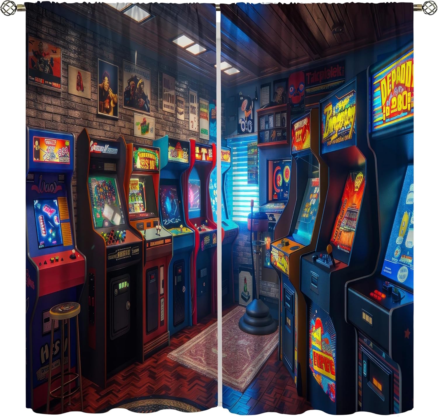 90s Arcade Blackout Curtains G - Retro Gaming Youtube reseña y precio
