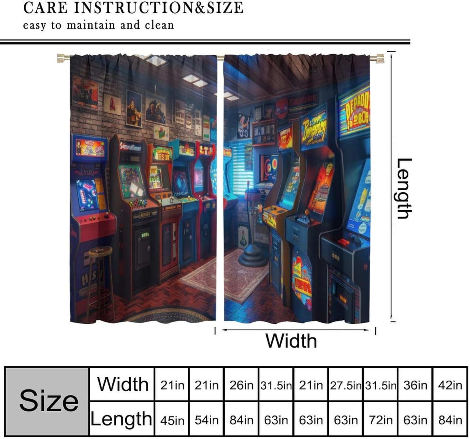 90s Arcade Blackout Curtains G - Retro Gaming Youtube reseña y precio
