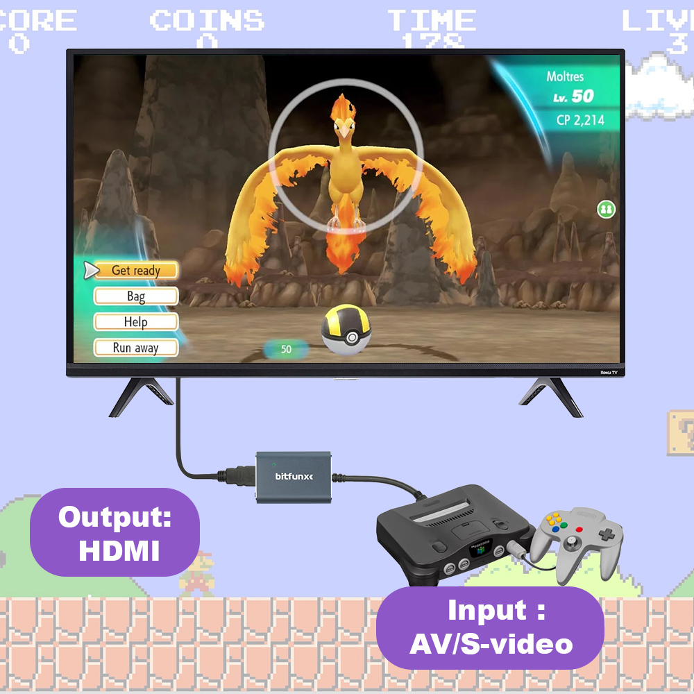 Bitfunx 720P Svideo / AV To HD - Retro Gaming Nintendo reseña y precio