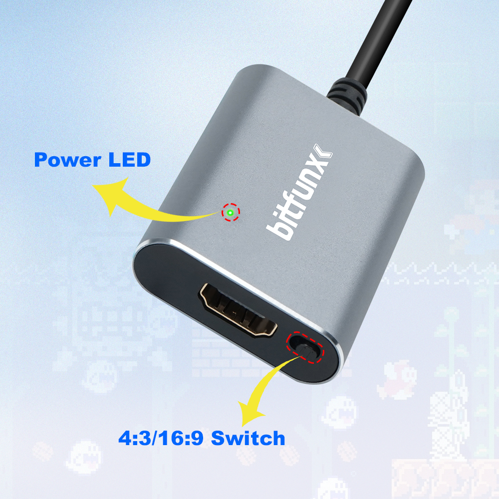 Bitfunx 720P Svideo / AV To HD - Retro Gaming Nintendo reseña y precio