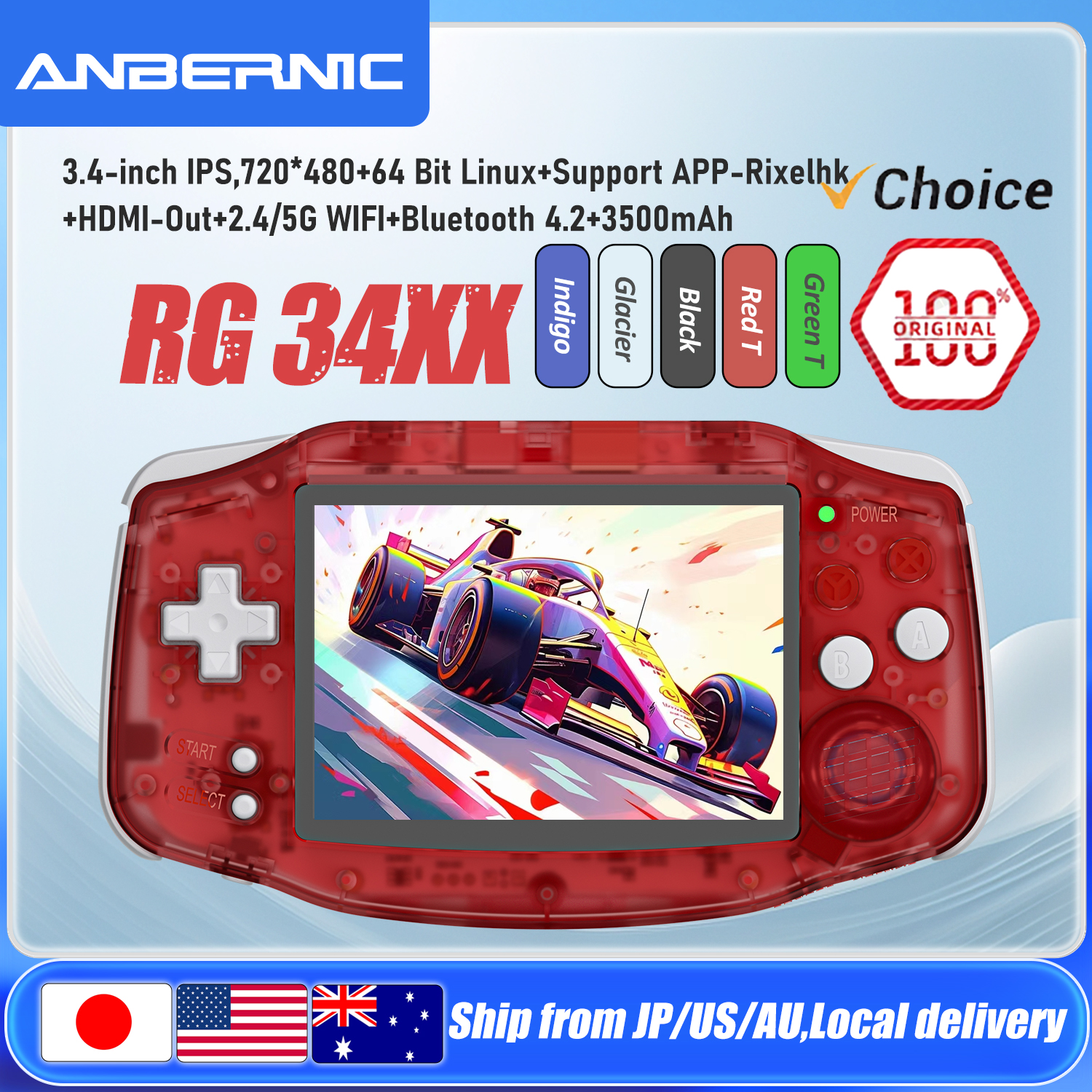 ANBERNIC RG34XX Handheld Game  - Retro Gaming On Linux reseña y precio