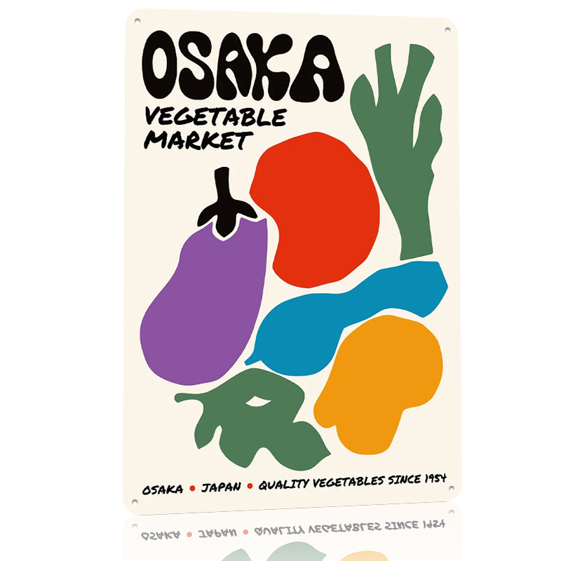 Osaka Vegetable Market Tinplat - Retro Gaming Market reseña y precio