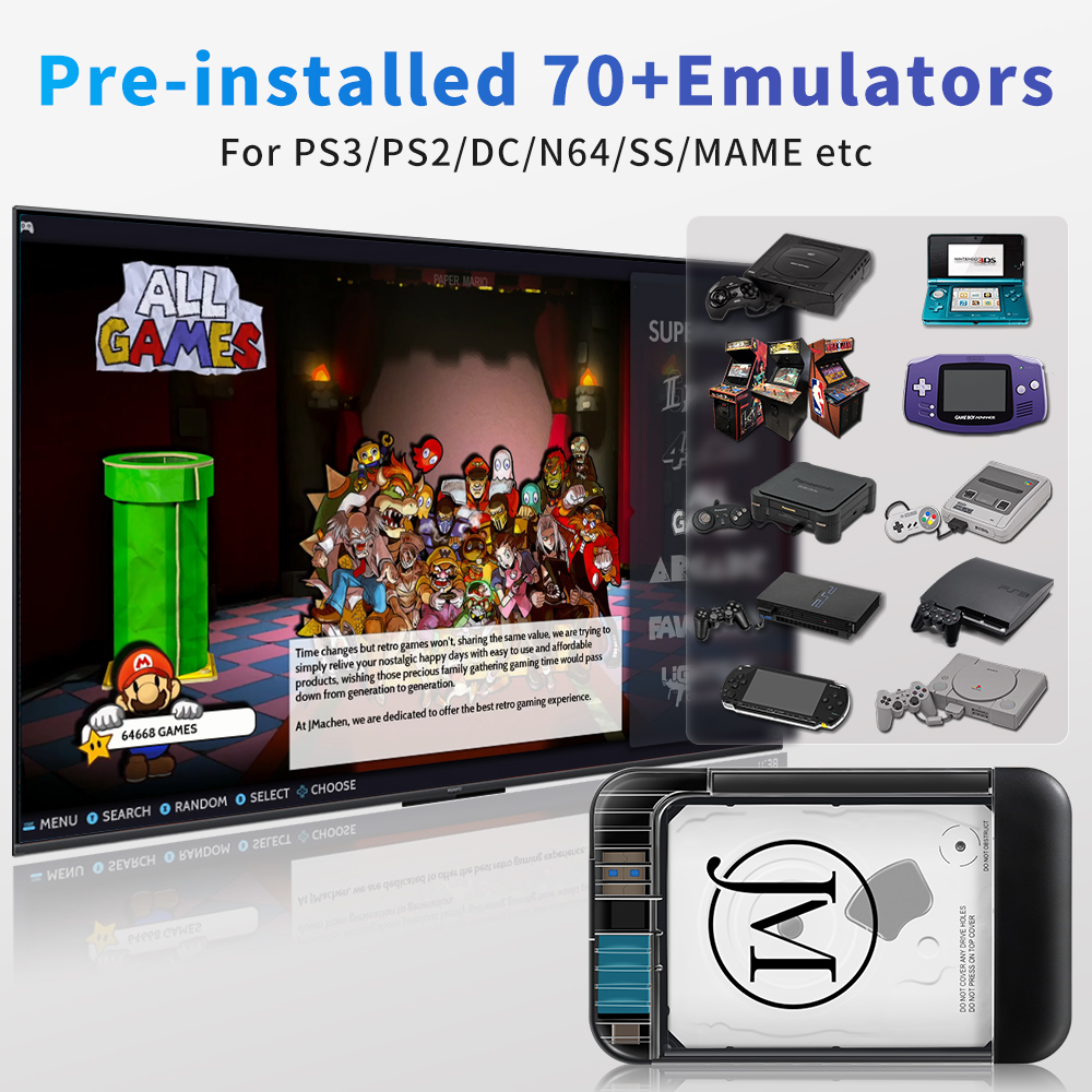 RETROBAT Portable 500G Gaming  - Retro Gaming App reseña y precio