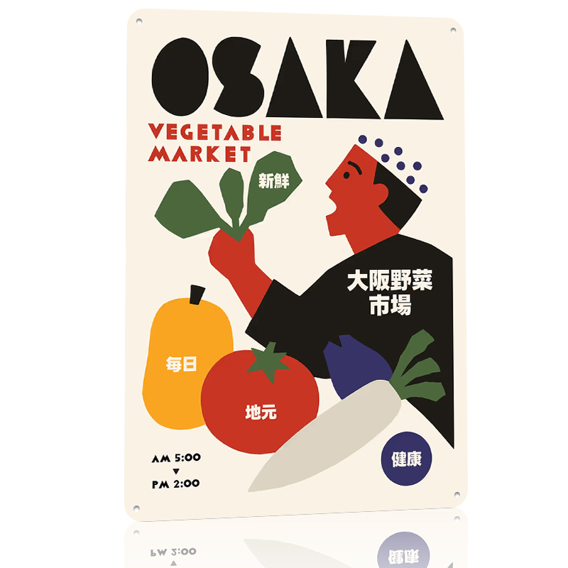 Osaka Vegetable Market Print P - Retro Gaming Market reseña y precio