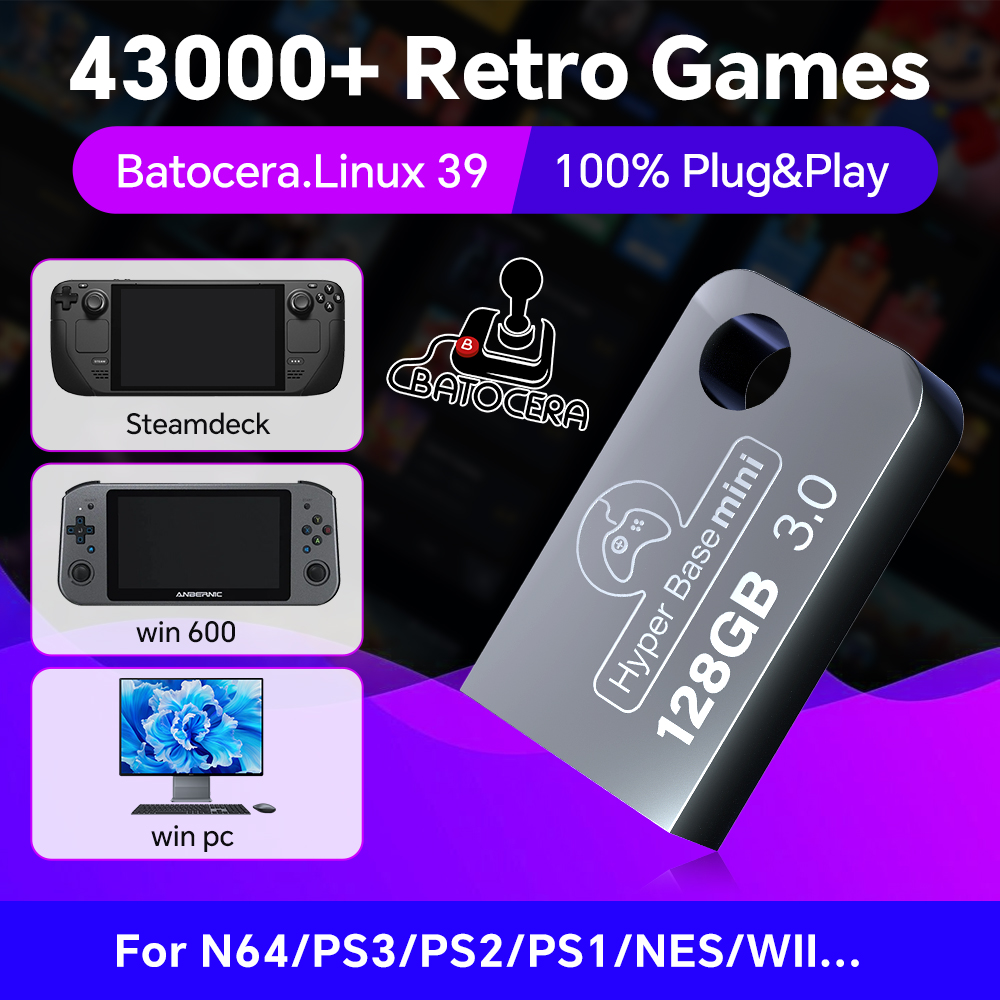 Batocera 128G USB Flash Drive  - Retro Gaming App reseña y precio